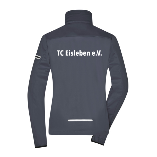 Rückendruck weiß - Ladies' Sports Softshell Jacket Miniaturansicht