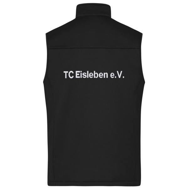 Rückenstick weiß - Men's Softshell Vest Miniaturansicht